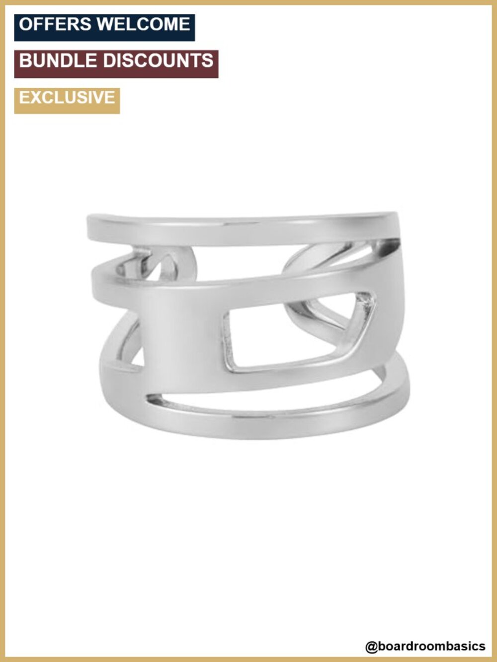 Stainless Steel Ear Cuff Polished Finish for Men